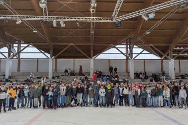 Gruppenbild in der Eishalle